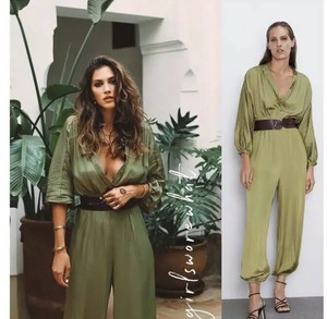 zara satin jumpsuit