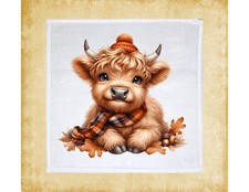 Fall Highland Cow theme Dish Towel, 12x12, FREE ship, hand towels, bath, choice