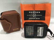 Vintage Weston Direct Reading Exposure Light Meter 853 Case  Manual Untested