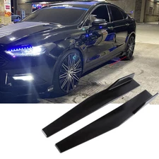 For Ford Fiesta Focus 74.5cm Side Skirts Rocker Splitters Diffuser Winglet Wings