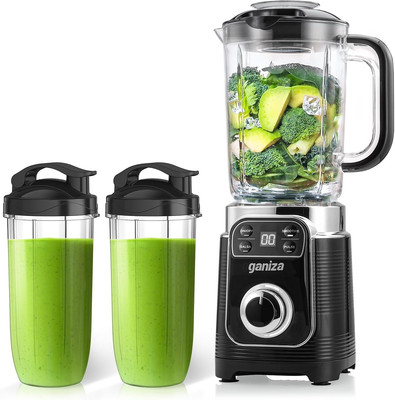 Smoothie Blender, 12-Piece Blender for Shakes and Smoothies, 43Oz Large Blender 