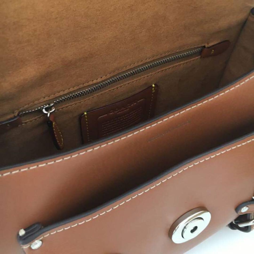 COACH CT721 Cargo Soft Tabby Brown Leather Shoulder Bag Outlet New