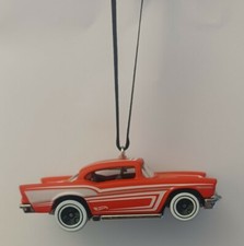 57 Chevy Bel Air Custom Christmas Car Ornament 1/64 Die-cast Red