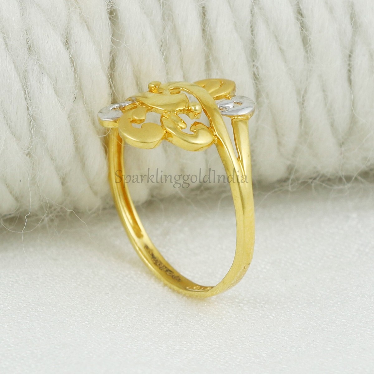 22k Fine gold Ring, 22k yellow gold designer handmade Ring for
