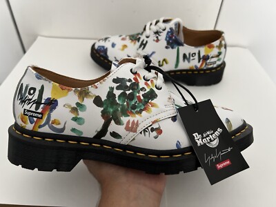 Supreme x Yohji Yamamoto x Dr. Martens 1461 3-Eye White - Size UK