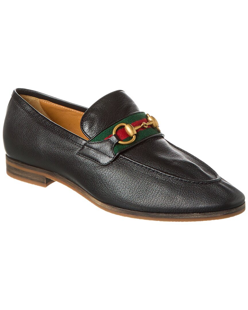 Мужские мокасины из натуральной кожи Gucci Horsebit Черный 11 Великобритания 160490₽