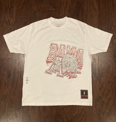 NWOT Cactus Jack Travis Scott x Mitchell & Ness Alabama White Tee Shirt XL