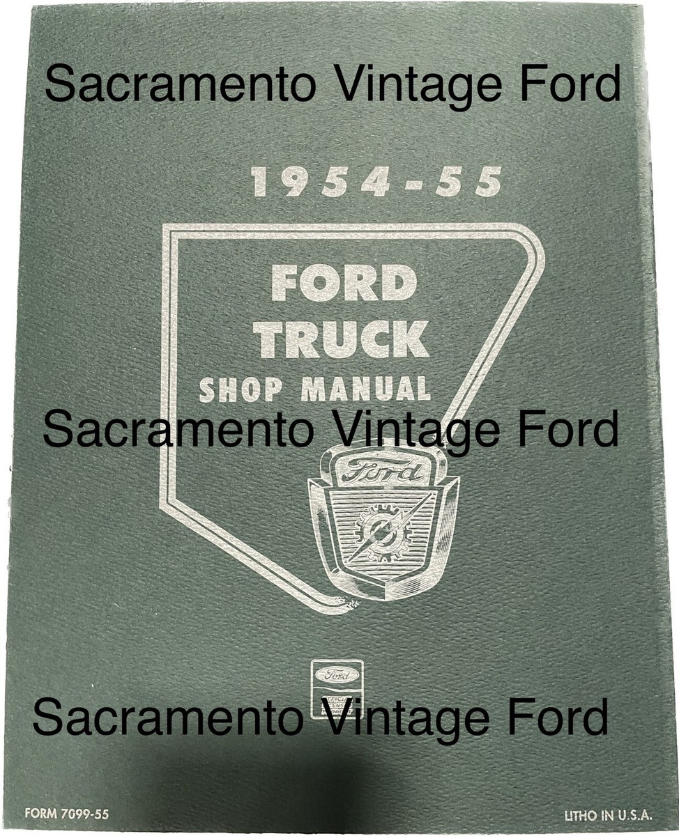 1954 Ford Owners Manual - Original Style Operator Book With Fuses, Fluids & Capacity Guide