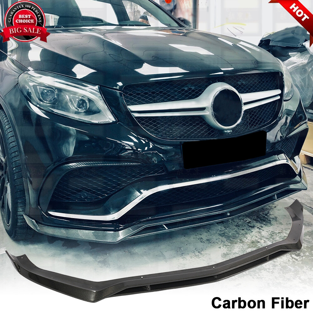 For Mercedes-Benz C292 GLE63 2015-2018 Carbon Fiber Front Bumper Lip Spoiler