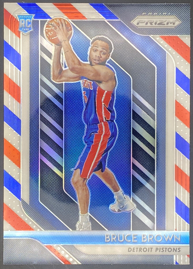BRUCE BROWN RC 2018-19 Panini Prizm RED/WHITE/BLUE # 132 Brooklyn Nets