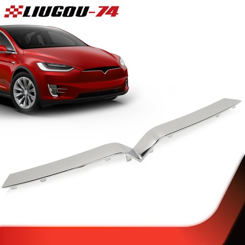 Fit For 16-20 Tesla Model X Front Upper Grille Trim Molding Chrome 1047022-00-D - Picture 3 of 12