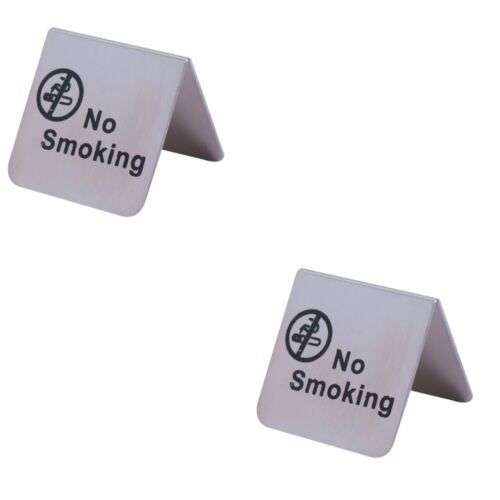 stop sign 2x Metal Tent Sign No Smoking Signs for Business Outdoor - Picture 1 of 12