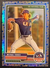 Michael Torres 2023 Panini Stars & Stripes USA RC Rookie Prospect Stars Parallel