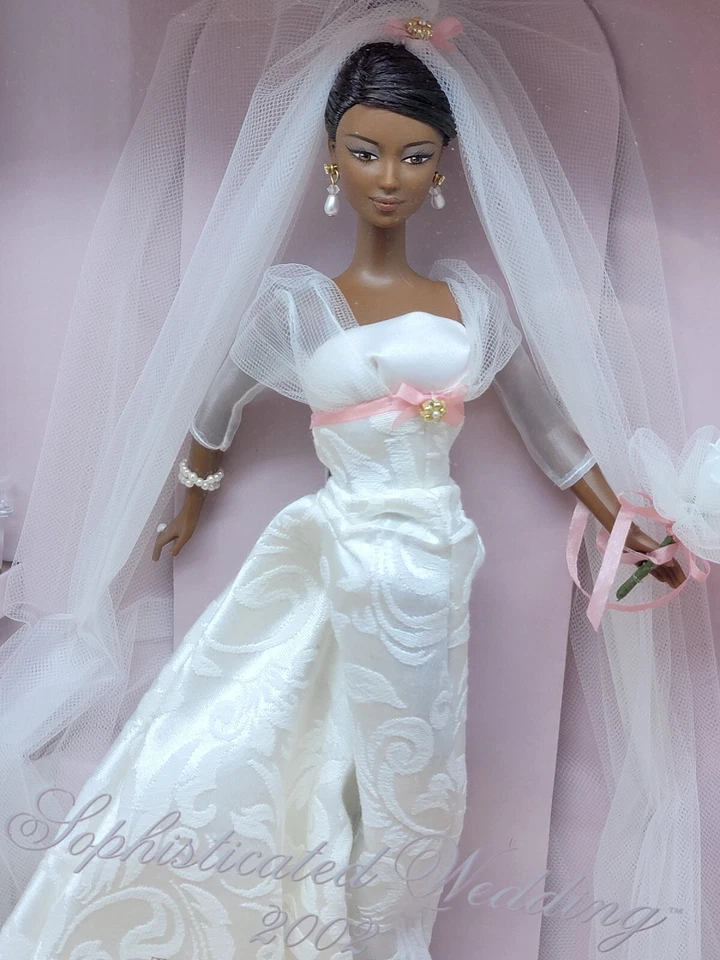 Barbie AA Sofisticada Boda Mattel 2001 #53371 tercera en Serie Nupcial NRFB Foto 2 de 4