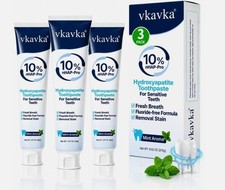 10 Nano Hydroxyapatite Toothpaste Fluoride Free Mint 9.52 Oz 3 Pack 78 charac