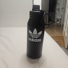 Adidas ORIGINAL STEEL 1L METAL WATER BOTTLE - BLACK/WHITE