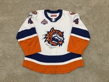 Bridgeport Sound Tigers MIC Game Worn Used AHL Jersey 56 CCM Islanders