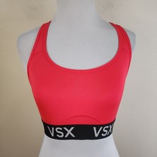 Victorias Secret Womens Sports Bra Sz Small VSX Gym Yoga Workout Neon Red