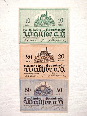 Autriche - AUSTRIA Notgeld WALLSEE ( Série Complete) 1920 - NEUF - Photo 1/2