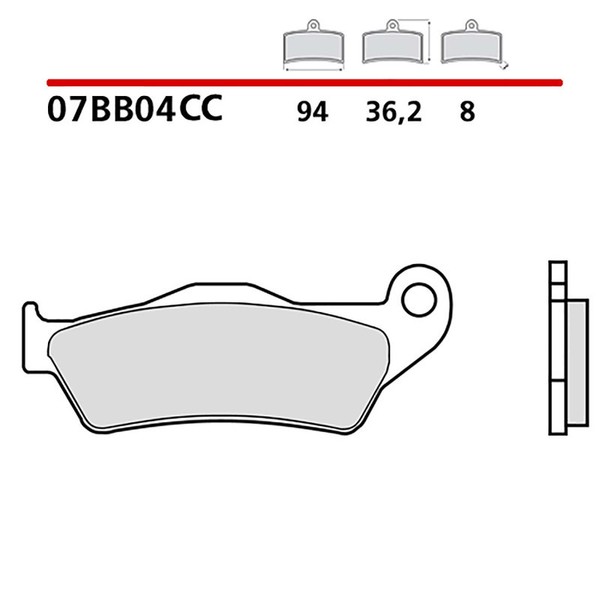 Brembo VORDERRADBREMSBELAGE-KIT Fur Husqvarna Tc R 250 13-13-COD. 07BB04CC-image