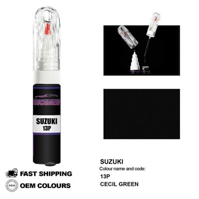 FÜR SUZUKI CECIL GRÜN 13P Touch Up Lackstift Pinsel Fix Kit Kratzer Chip Set