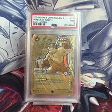 2024 DISNEY LORCANA ENCHANTED 6-AZURITE SEA WRECK-IT RALPH - HAM HANDS PSA 9