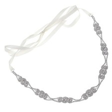 1Pc Elegant Rhinestones Belt Retro Wedding Ribbon Belt Sash Dress Accessory