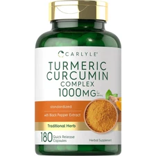 Turmeric Curcumin with Black Pepper 1000mg | 180 Capsules,Free Shipping USA.....