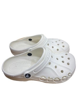 Crocs Classic Clog Sandals Mens 5 Womens 7 White Slip-On Lightweight Comfortable