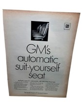 1968 GM Automatic Suit Yourself Seat Print Ad...