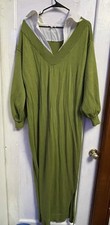 Fashion Nova Green Knit Sweater Dress White Collar 3X Balloon Long Sleeve