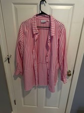 Joan Rivers women's cheked button up blouse sz 3X excellent condition