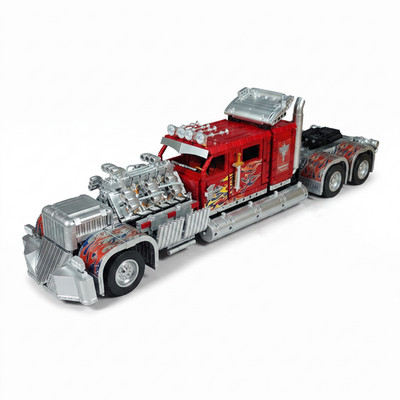 MOC 1:18 Thor Truck Building Set 29in Dual Detroit Diesel Engines Opening Doors