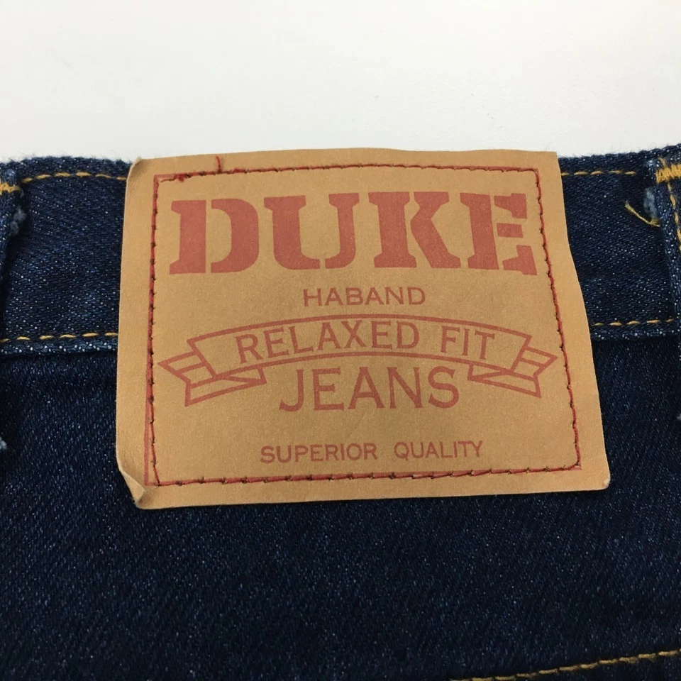 Duke Men's Relaxed Fit Jeans Size 44X29 Short Dark Wash Denim 100% Cotton NWT - Image 3 of 4