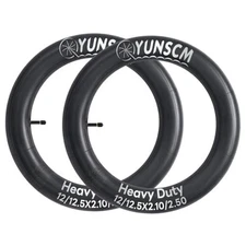 2-Pcs 12"/12.5" Heavy Duty Bike Tubes 12/12.5x2.10/2.50 AV32mm Schrader Valve 