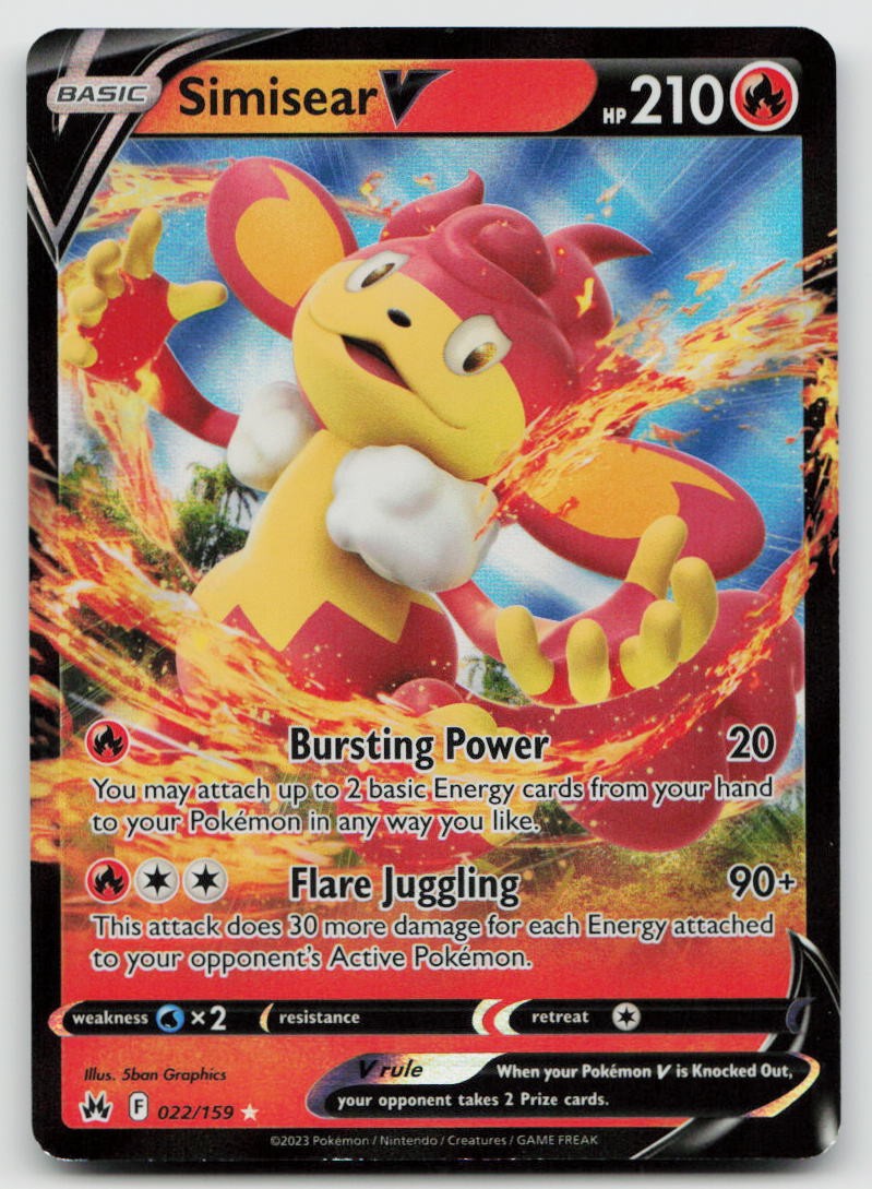 Simisear V Holofoil [CRZ - 022/159] Ultra Rare EN