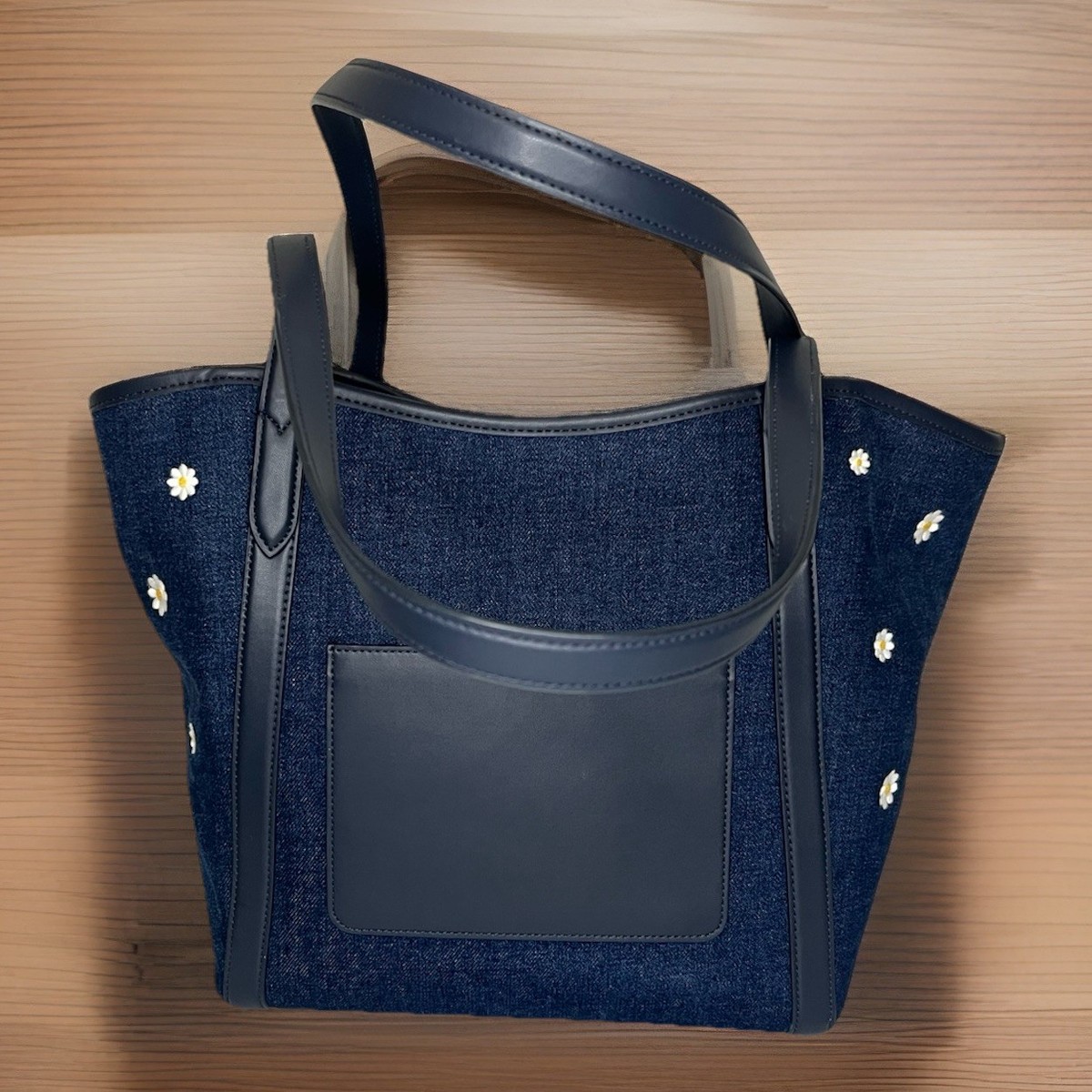 KATE SPADE SATURDAY Tote Bag Denim IDG Floral Slide Daisy