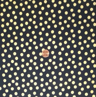 A Little Bit of Sparkle Metallic Gold Dots on Black Fabric by Riley Blake, BTHY