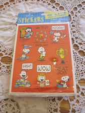 Vintage Hallmark Stickers VALUE PACK CHARLIE BROWN 8 Sheets TEACHERS Sealed New