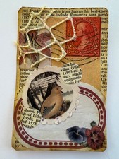 ACEO Art Card Abstract Mixed Media Textured Collage Original OOAK