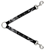 Dog Leash Splitter Dead Men Tell No Tales Black/White (Us Import)