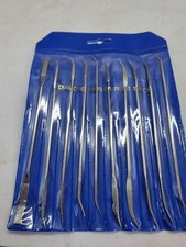 Diamond Needle File Set 10pc Wood Metal Riffler Rifler Bent Rasp 120 Grit