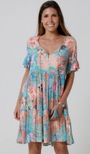 NEW 25 Stunning Dreamcatcher Boho Short Dress Ladies Size 10