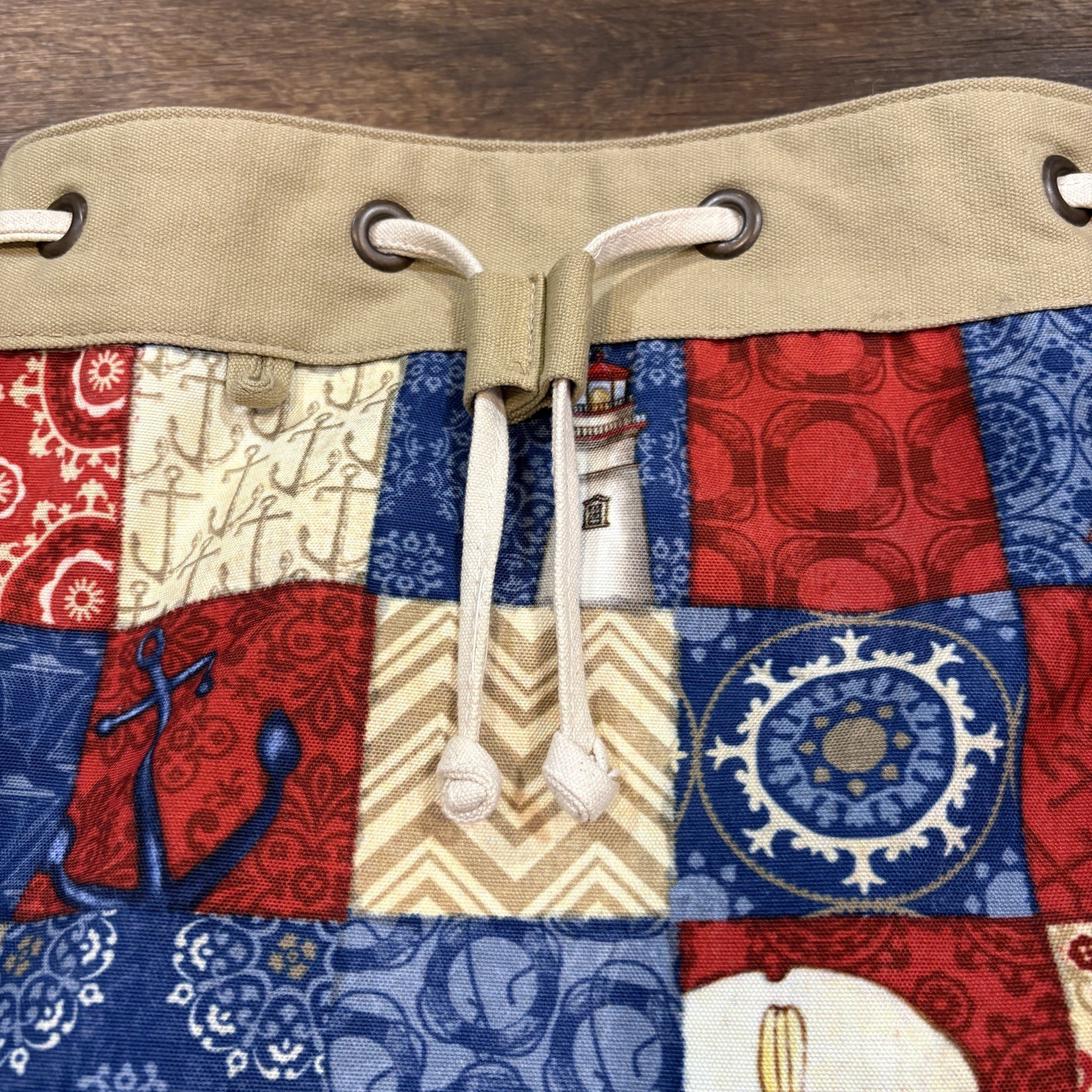 Paul Brent Nautical Patchwork Drawstring Backpack… - image 2