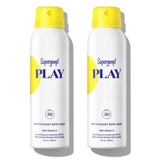 Supergoop PLAY SPF 50 Antioxidant Body Mist w/ Vitamin C - 3oz, 2 Pack Broad Sp