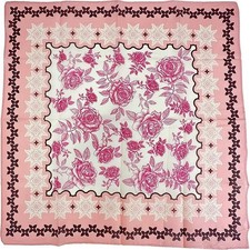 Pink Rose Bandana 1 Pack Large Soft Cotton Handkerchief Head Neck Wrap NEW