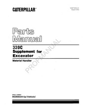 Caterpillar Cat 320C Supplement Excavator Material Handler Parts Catalog Manual