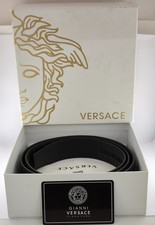 Versace Special Edition Men's Black Color Leather Belt With Box "Free Shipping"