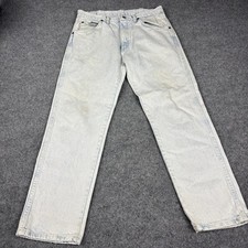 Vintage Wrangler Jeans Mens 34x30 Acid Wash Straight Leg Rare Made In USA Denim