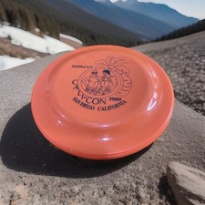 RARE VTG 1989 Koon-ut Cali-con San Diego California Disc Golf Frisbee Orange
